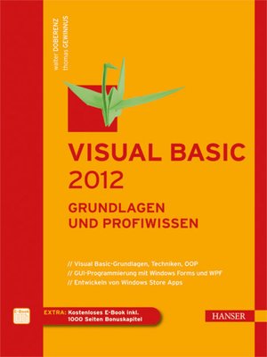 cover image of Visual Basic 2012--Grundlagen und Profiwissen
